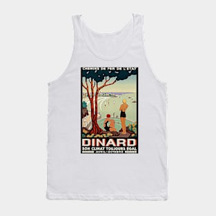 Dinard, France - Vintage Travel Poster Design Tank Top